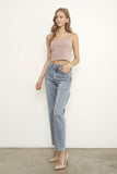 High Waist Straight Jeans