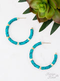 Long Beaded Hoop Earrings