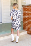 Mooove On Cow Print Tee Shirt Dress