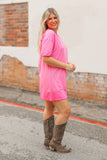 Pink T-Shirt Dress