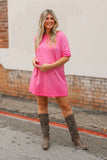 Pink T-Shirt Dress