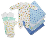 Newborn Baby Boy 8 Pc Layette Gift Set