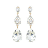 Teardrop Gem Drop Earrings