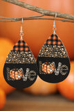 Black Halloween Pumpkin Earrings