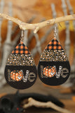 Black Halloween Pumpkin Earrings