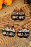 Black Halloween Pumpkin Earrings