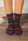 Multicolor 5 Pairs Thermal Winter Crew Socks