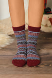 Multicolor 5 Pairs Thermal Winter Crew Socks