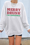 White MERRY DRUNK Sweatshirt