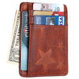 Cognac Genuine Leather Card Holder