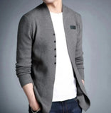 Mens Slim Fit Cardigan with Button Design