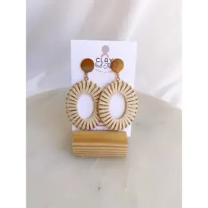 Suede Light Brown Hoops