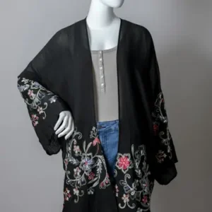 Chic Full-Length Flower Kimono