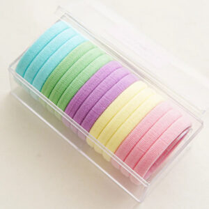 Pink Rainbow Colors High Elastic 15 pc Hair Tie