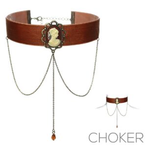 Cameo Drop Chain Choker